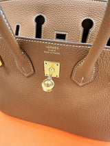 Hermes Birkin 25 Gold Togo Leather With Gold Hardware Handbag