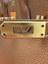 Hermes Birkin 25 Gold Togo Leather With Gold Hardware Handbag