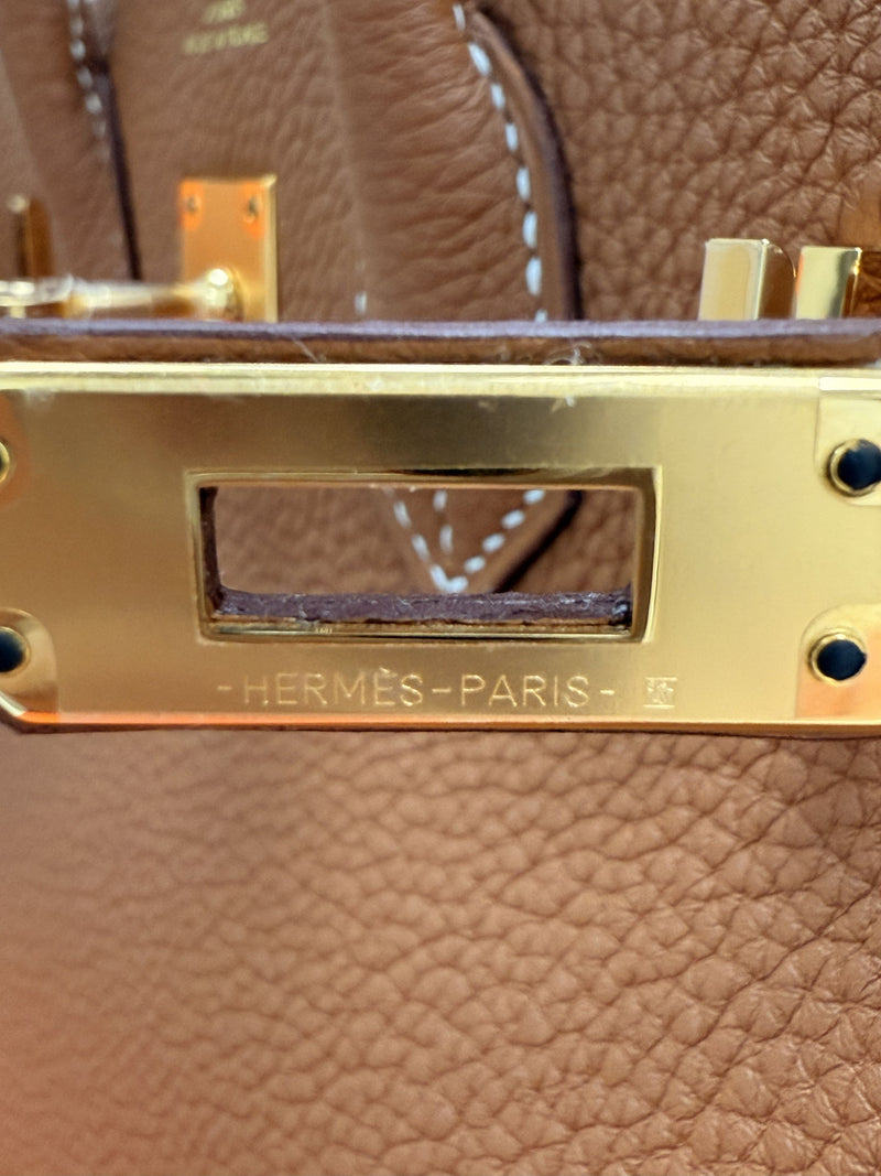 Hermes Birkin 25 Gold Togo Leather With Gold Hardware Handbag