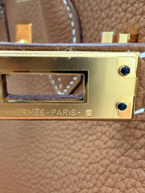 Hermes Birkin 25 Gold Togo Leather With Gold Hardware Handbag