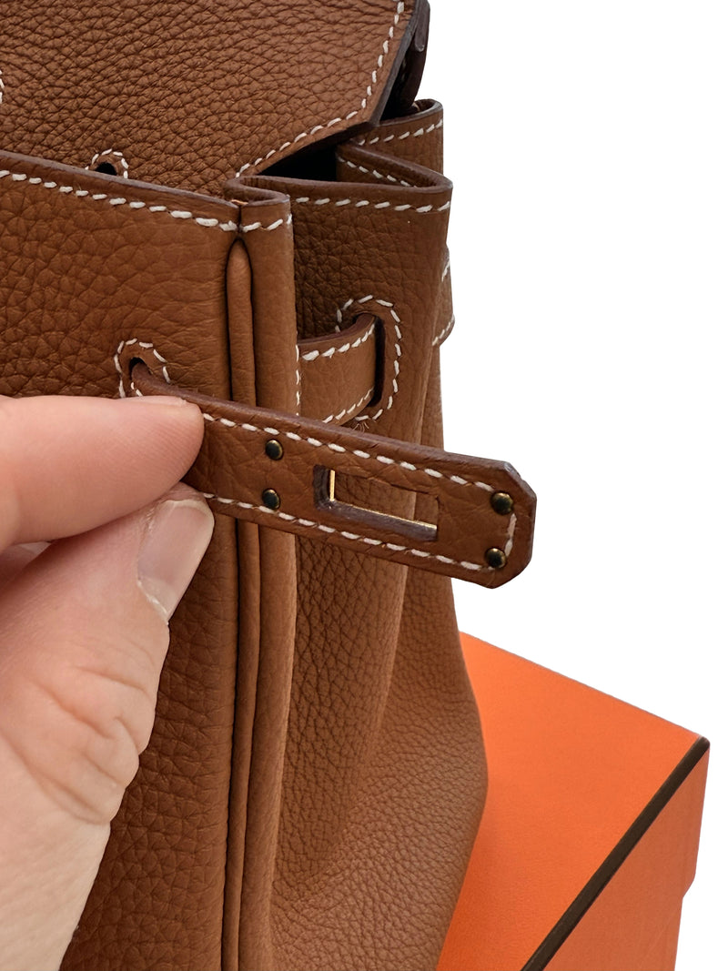 Hermes Birkin 25 Gold Togo Leather With Gold Hardware Handbag