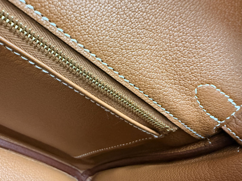 Hermes Birkin 25 Gold Togo Leather With Gold Hardware Handbag