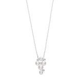 Mikimoto Bubbles Akoya Cultured Pearl and Diamond Cluster Pendant 18K White Gold