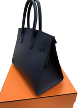 Hermes Birkin Sellier 30 Noir Epsom Leather with Gold Hardware Handbag