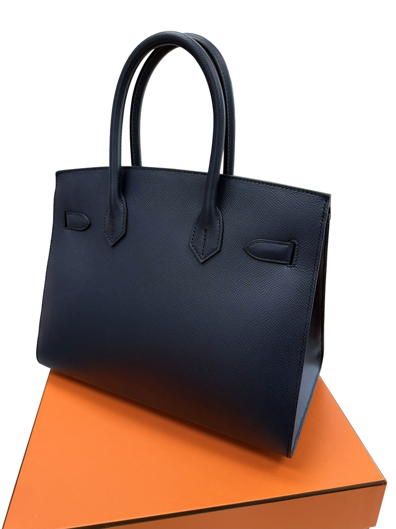 Hermes Birkin Sellier 30 Noir Epsom Leather with Gold Hardware Handbag