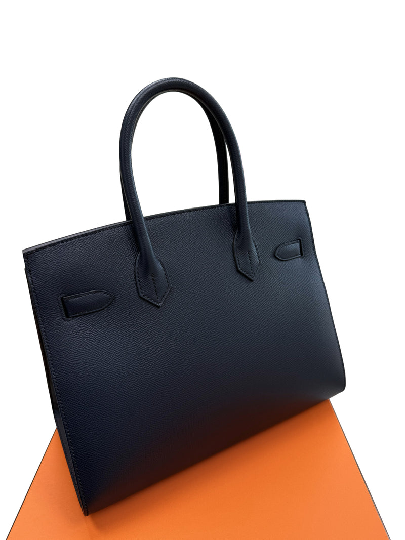 Hermes Birkin Sellier 30 Noir Epsom Leather with Gold Hardware Handbag