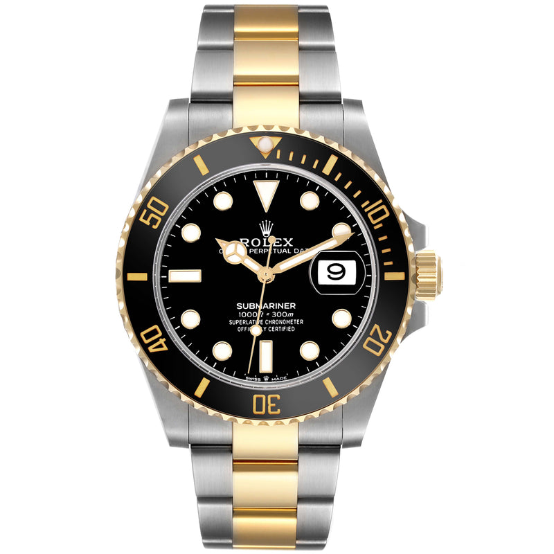 Rolex Submariner Date 41mm Two-Tone 18K Gold Steel Ceramic Bezel Watch 126613LN