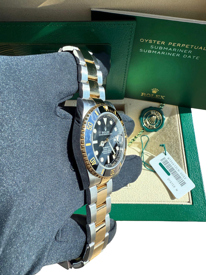 Rolex Submariner Date 41mm Two-Tone 18K Gold Steel Ceramic Bezel Watch 126613LN