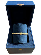 Louis Vuitton Empreinte Pave Diamonds Bangle 18K Yellow Gold Bracelet Size 17