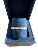 Louis Vuitton Empreinte Pave Diamonds Bangle 18K Yellow Gold Bracelet Size 17