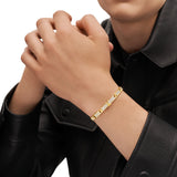 Louis Vuitton Empreinte Pave Diamonds Bangle 18K Yellow Gold Bracelet Size 17