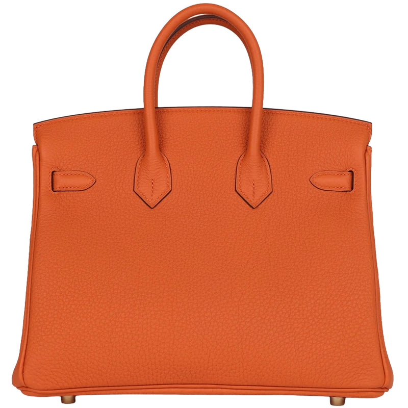 Hermes Birkin 25 Orange Togo Leather with Gold Hardware Handbag