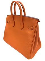 Hermes Birkin 25 Orange Togo Leather with Gold Hardware Handbag