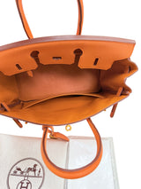 Hermes Birkin 25 Orange Togo Leather with Gold Hardware Handbag