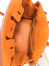 Hermes Birkin 25 Orange Togo Leather with Gold Hardware Handbag