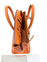 Hermes Birkin 25 Orange Togo Leather with Gold Hardware Handbag
