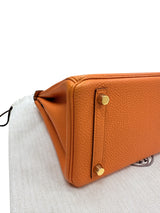 Hermes Birkin 25 Orange Togo Leather with Gold Hardware Handbag