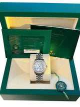 Rolex Datejust 31 Gold Steel Mother of Pearl VI Diamond Dial Bezel Watch 178384