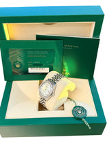 Rolex Datejust 31 Gold Steel Mother of Pearl VI Diamond Dial Bezel Watch 178384