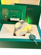 Rolex Datejust 31 Gold Steel Mother of Pearl VI Diamond Dial Bezel Watch 178384