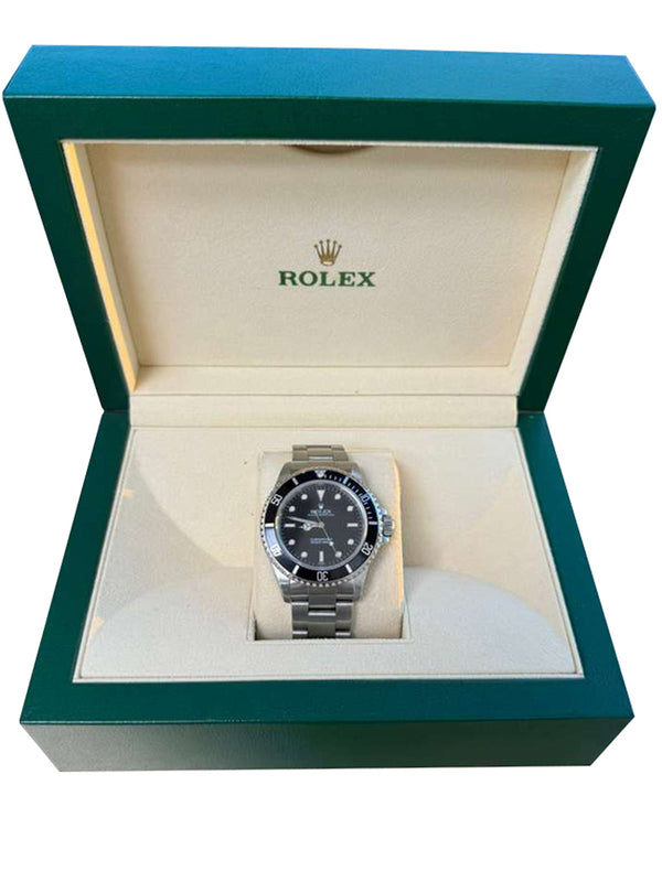 Rolex Submariner No Date 40mm 2 Liner Black Dial Steel Mens Oyster Watch 14060