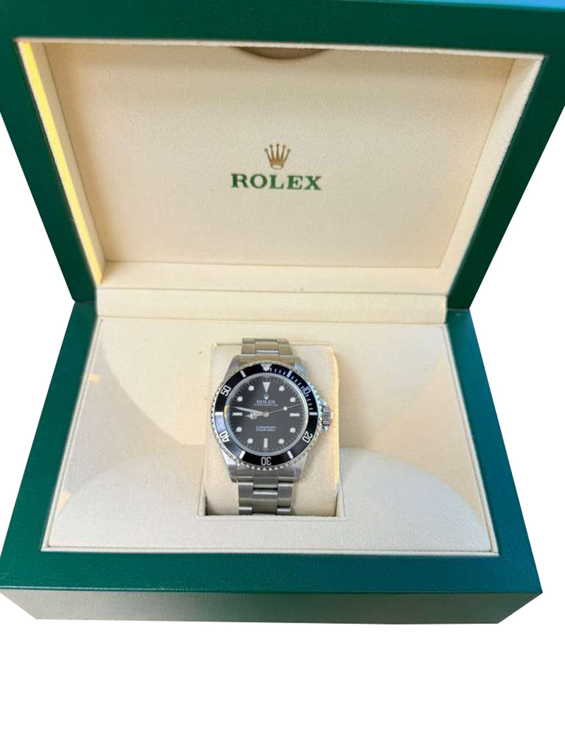 Rolex Submariner No Date 40mm 2 Liner Black Dial Steel Mens Oyster Watch 14060