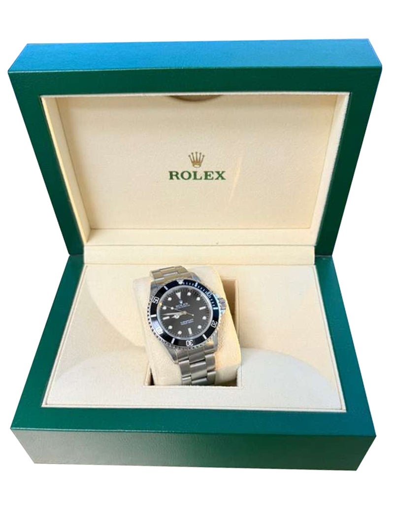 Rolex Submariner No Date 40mm 2 Liner Black Dial Steel Mens Oyster Watch 14060