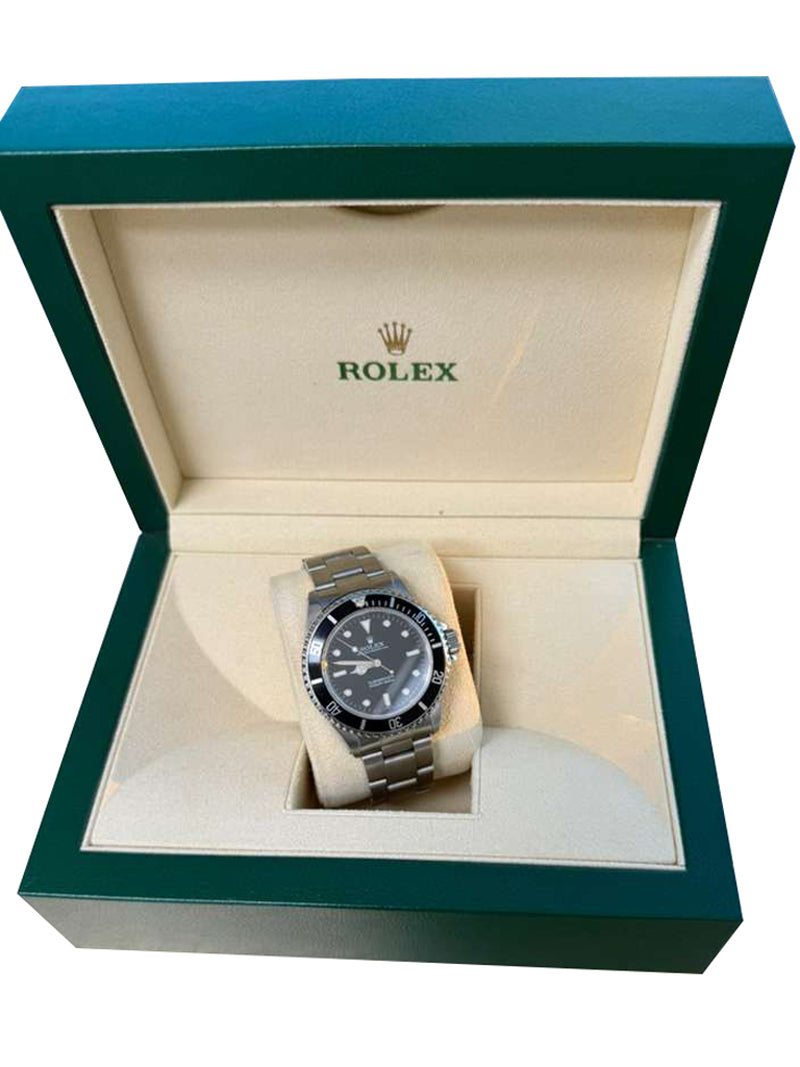 Rolex Submariner No Date 40mm 2 Liner Black Dial Steel Mens Oyster Watch 14060