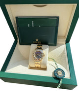 Rolex Pearlmaster 29mm MOP Diamond Dial 18K Yellow Gold Ladies Watch 80318