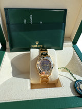 Rolex Pearlmaster 29mm MOP Diamond Dial 18K Yellow Gold Ladies Watch 80318