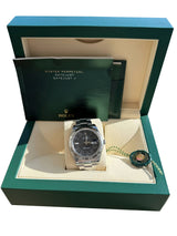 Rolex Datejust II Black Roman Dial Fluted Bezel Steel White Gold Watch 116334