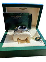 Rolex Datejust II Black Roman Dial Fluted Bezel Steel White Gold Watch 116334