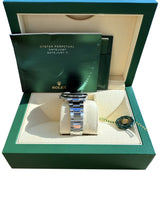 Rolex Datejust II Black Roman Dial Fluted Bezel Steel White Gold Watch 116334