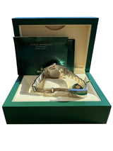 Rolex Datejust II Black Roman Dial Fluted Bezel Steel White Gold Watch 116334