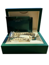 Rolex Datejust II Black Roman Dial Fluted Bezel Steel White Gold Watch 116334