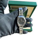 Rolex Datejust II Black Roman Dial Fluted Bezel Steel White Gold Watch 116334