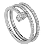 Cartier Juste un Clou Double Half-Paved 0.59ct Brilliant-Cut Diamond Ring