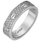 Cartier Love Ring 0.31ct Brilliant-Cut Paved Diamond 18k White Gold Band