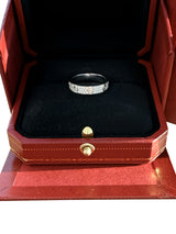 Cartier Love Ring 0.31ct Brilliant-Cut Paved Diamond 18k White Gold Band