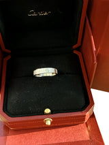 Cartier Love Ring 0.31ct Brilliant-Cut Paved Diamond 18k White Gold Band