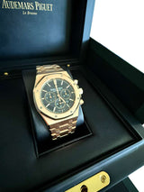 Audemars Piguet Royal Oak Chronograph Rose Gold Black Dial 26320OR.OO.1220OR.01