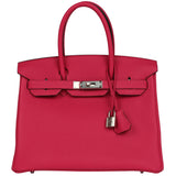 Hermes Birkin 30 Rose Extreme Togo Leather With Palladium Hardware Handbag