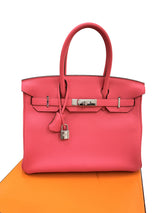 Hermes Birkin 30 Rose Extreme Togo Leather With Palladium Hardware Handbag