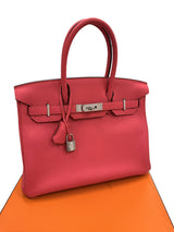 Hermes Birkin 30 Rose Extreme Togo Leather With Palladium Hardware Handbag