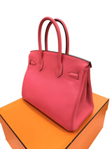 Hermes Birkin 30 Rose Extreme Togo Leather With Palladium Hardware Handbag