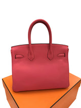 Hermes Birkin 30 Rose Extreme Togo Leather With Palladium Hardware Handbag