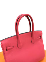 Hermes Birkin 30 Rose Extreme Togo Leather With Palladium Hardware Handbag