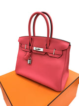 Hermes Birkin 30 Rose Extreme Togo Leather With Palladium Hardware Handbag