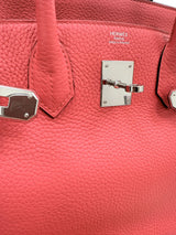 Hermes Birkin 30 Rose Extreme Togo Leather With Palladium Hardware Handbag
