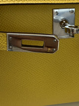 Hermes Mini Kelly II 20 Verso Jaune Ambre Rose Tyrien Chévre Palladium Hardware